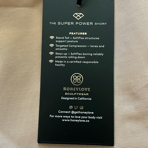 NWT Honeylove Sculptwear SuperPower Shorts Nude Size Small - Picture 8 of 10